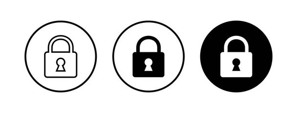 Conjunto de iconos de bloqueo. Icono de cifrado. Símbolo de seguridad Seguro. Privado - Vector, imagen