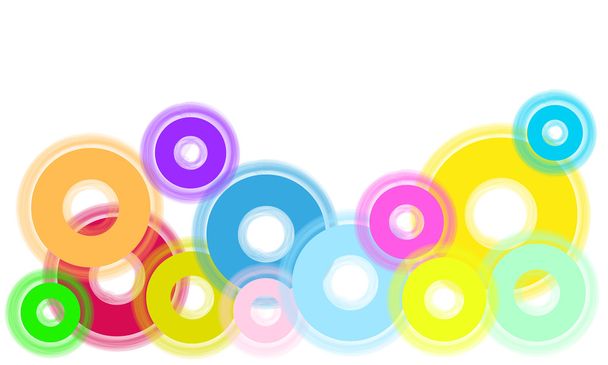 Abstract color circles background - Vector, Image