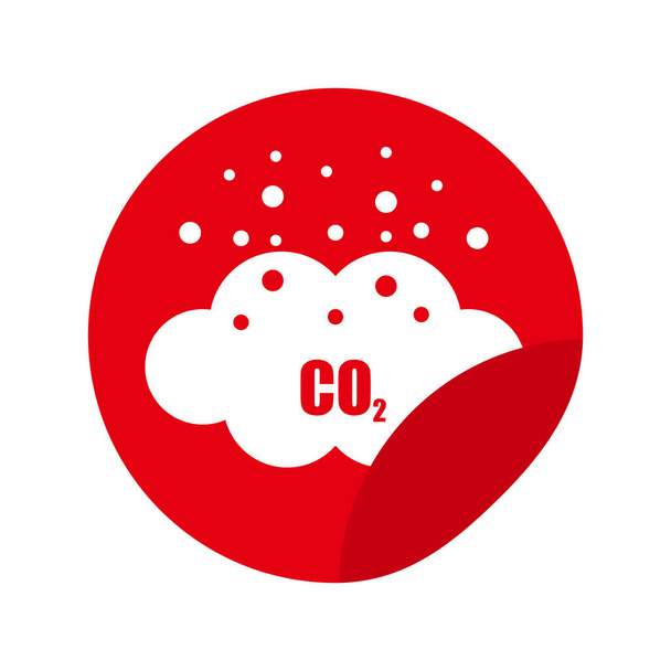 icône vectorielle d'émissions de CO2 sur fond blanc - Vecteur, image