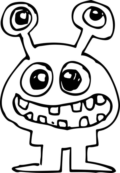 Cartoon cute monster icon sign design - Διάνυσμα, εικόνα