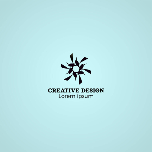 Vector de diseño de logotipo creativo estético en espiral - Vector, imagen