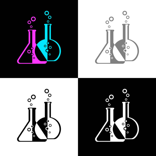 Laboratóriumi üveg ikon készlet, vektor illusztráció  - Vektor, kép