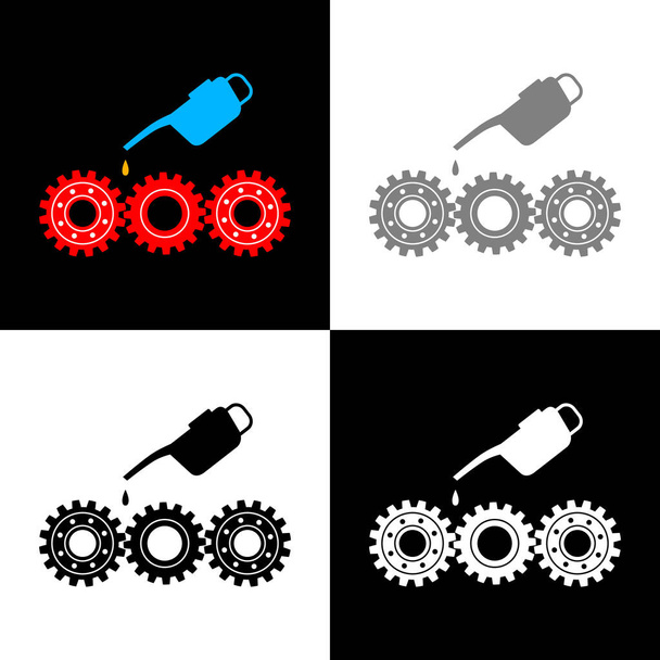 Conjunto de iconos industriales, ilustración vectorial  - Vector, Imagen