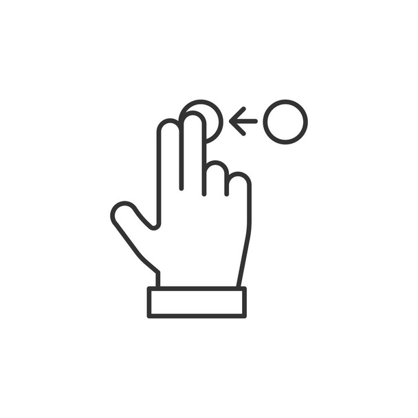 Beyaz arkaplanda el dokunma simgesi izole edildi. Slayt sembolü modern, basit, vektör, web sitesi tasarımı için simge, mobil uygulama, ui. Vektör İllüstrasyonu - Vektör, Görsel