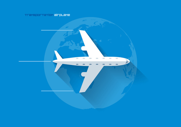 koncepcja transportu - samolot - Wektor, obraz