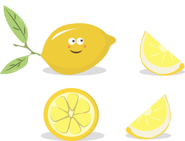 Diese glücklichen Zitronen sind bereit, mit Ihnen zusammenzuarbeiten. - Vektor, Bild