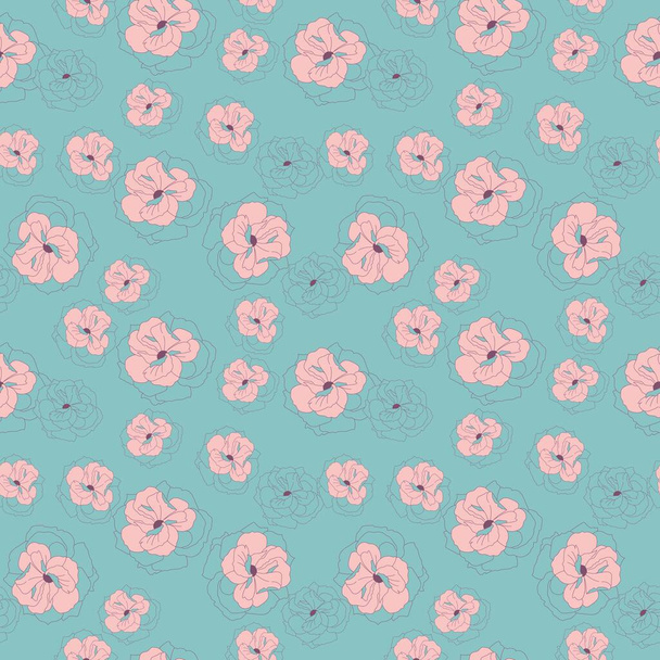 Floral vector seamless pattern for wallpaper, textile , surface, fashion , background,tile, stationary, home decor, furnishing etc - Vector, Image
