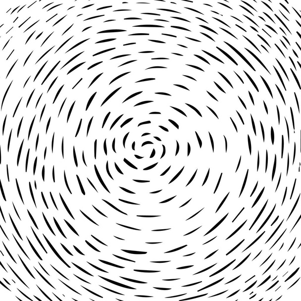 Concentric circles hatching lines abstract background. Hatching in a circle. Vector illustration - Vector, Image