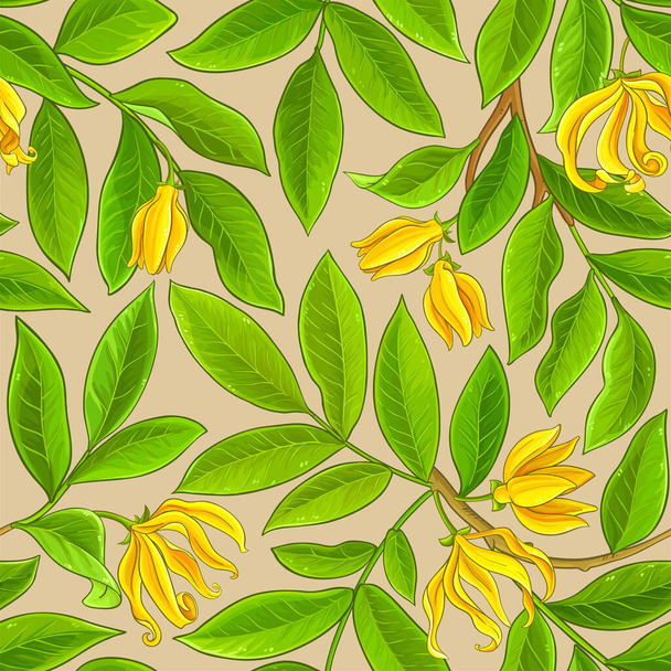 ylang ylang pattern on color background - Vector, afbeelding