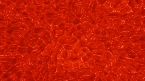 Abstraktní vlny červené tekuté krevní buňky pozadí 3D vykreslování - Záběry, video