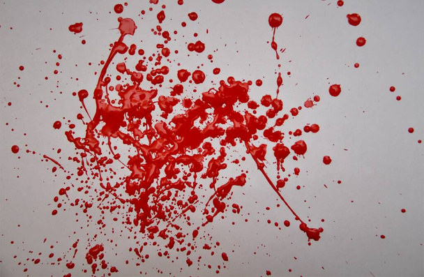 red paint on white paper - Photo, Image
