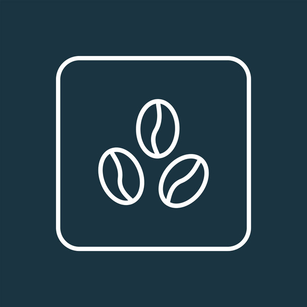 Coffee bean icon line symbol. Premium quality isolated arabica bean element in trendy style. - Vector, Image