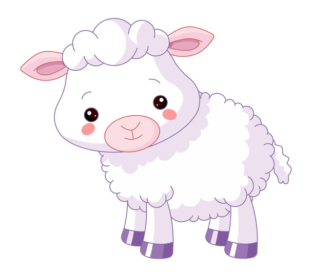 Illustration of cute Lamb - Vektor, obrázek