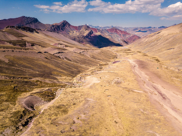 Aerial view of high-mountain landscape in Andes, South America - Фото, изображение