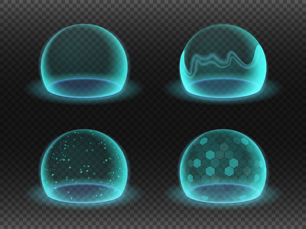 Escudos de burbujas, protección - Vector, imagen
