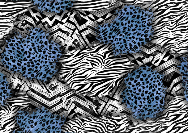 abstraktes nahtloses Tierhaut-Muster - Foto, Bild