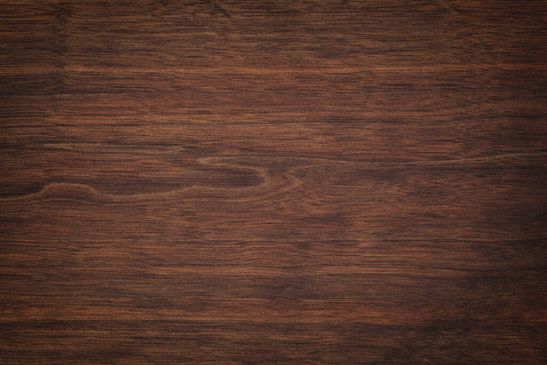 dark brown wood texture, old walnut boards. wooden panel background - Photo, Image