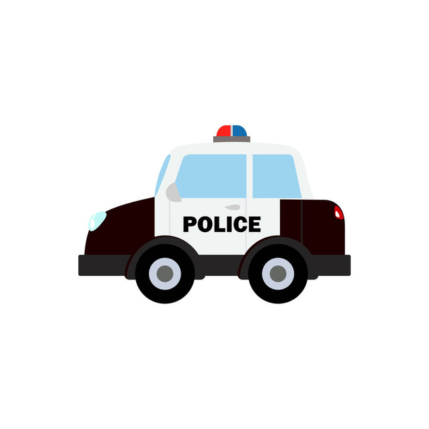 Rendőrautó, rajzfilm rendőrségi autó, rendőrségi autó ikon, rendőrségi járőr autó Vektor illusztráció - Vektor, kép