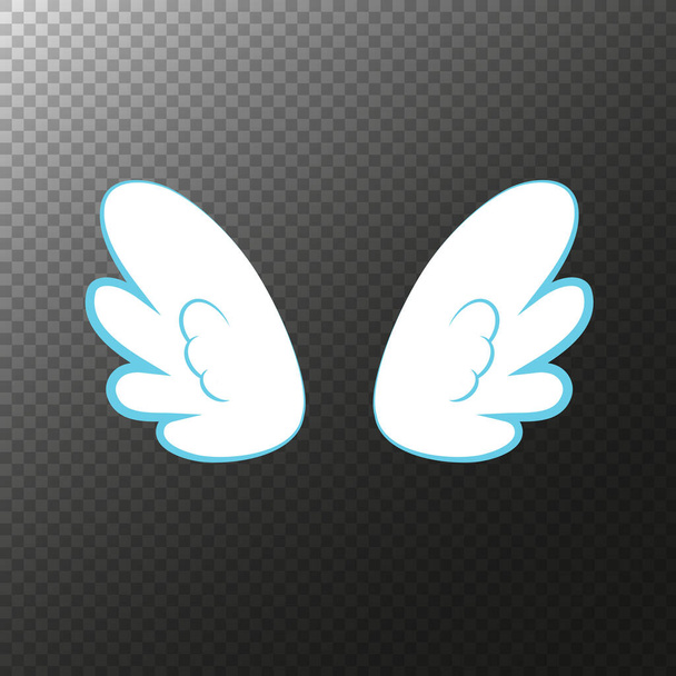 Vele soorten vleugels cartoon illustratie, engel, engel vleugels, veren vleugels, engel, goodness.vector illustratie en icoon. - Vector, afbeelding