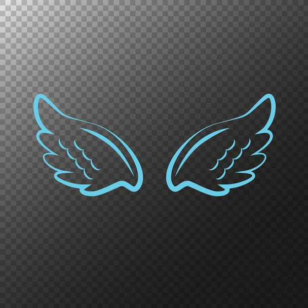 Muchos tipos de alas ilustración de dibujos animados, ángel, alas de ángel, alas de plumas, ángel, goodness.vector ilustración e icono. - Vector, imagen