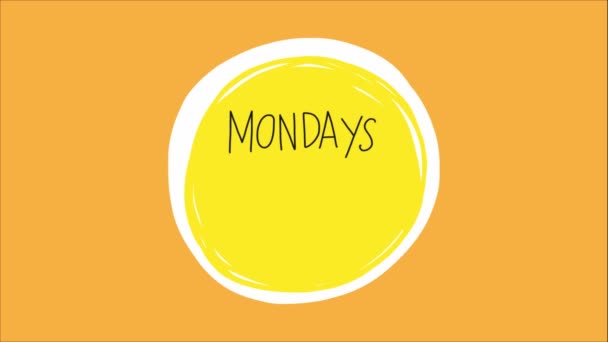 megjelenő sárga keret és hétfőn az új kezdet betűk - Felvétel, videó