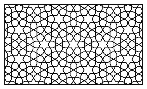 Plantilla de corte por láser. Panel decorativo. Patrón geométrico de Oriente Medio. - Vector, imagen