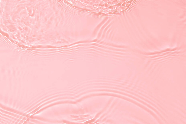 pink transparent clear water surface texture summer background - Photo, Image