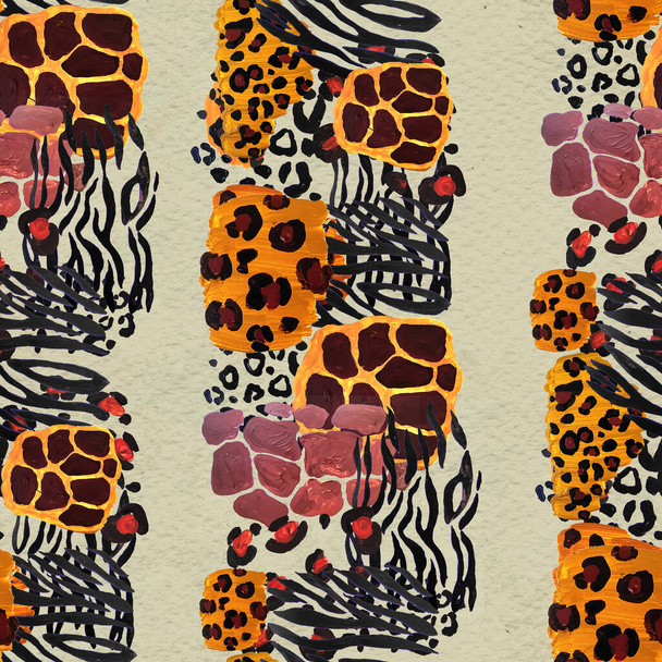 Animal mix print seamless pattern. Abstract background - Φωτογραφία, εικόνα