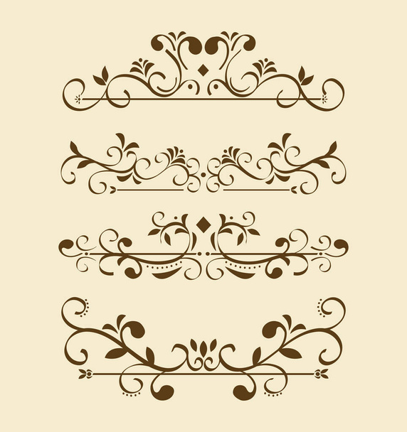 four dividers victorians - Vector, Image