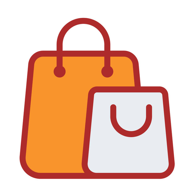 tas winkelen handtas enkele geïsoleerde pictogram met gevulde lijn stijl vector illustratie - Vector, afbeelding