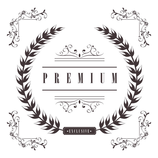 premium laurel wreath - Vector, imagen