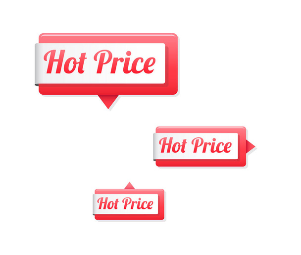 Etiquetas de precio caliente Set de vectores - Vector, imagen
