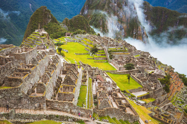 Machu Picchu Panoraması. Cuzco Bölgesi, Peru. - Fotoğraf, Görsel