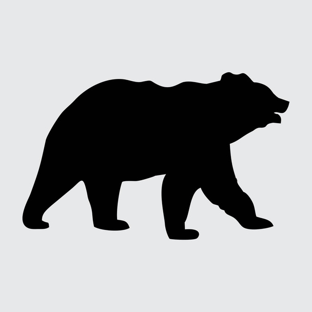 Ведмідь Силует, ізольований на білому тлі - Вектор, зображення