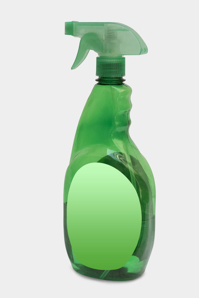 A shot of a glass cleaning liquid bottle isolated on white background, clipping path included - Fotó, kép