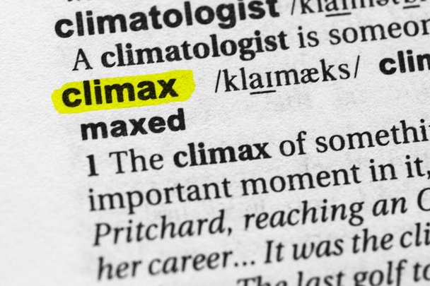 Highlighted word climax concept and meaning. - Photo, Image
