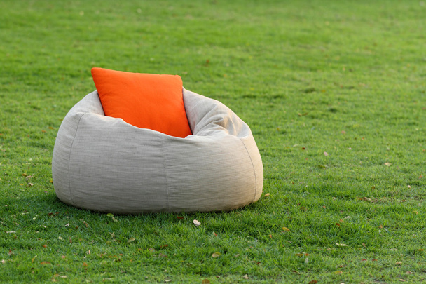 Fabric chair with pillow - Fotoğraf, Görsel