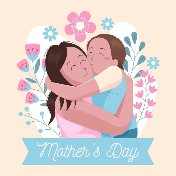 Äitienpäivä Rakastan sinua Äiti haluaa, Tervehdys, Banner - Valokuva, kuva