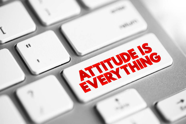 Attitude Is Everything szöveges gomb billentyűzet, koncepció backgroun - Fotó, kép