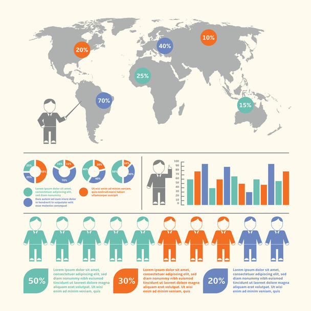 άνθρωποι infographic σύνολο - Διάνυσμα, εικόνα