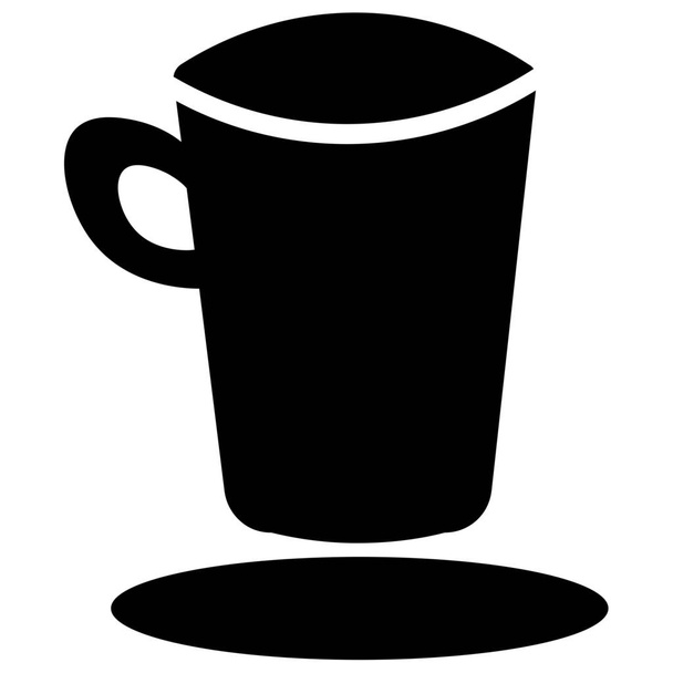 xícara de café cozinha ícone item de cozinha em estilo sólido - Vetor, Imagem