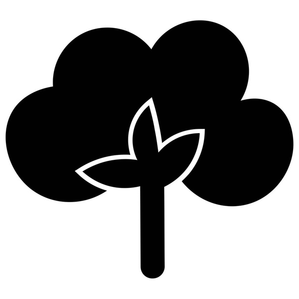 agriculture cotton flower crop icon in solid style - Vector, Image