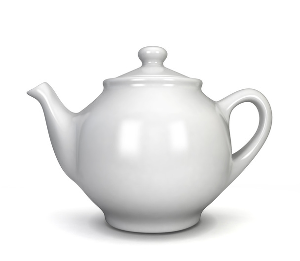 White teapot - Foto, Imagem