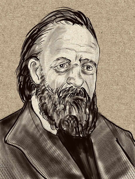Aleksander Iwanowicz Herzen - rosyjski rewolucjonista, publicysta, pisarz, nauczyciel, filozof - Zdjęcie, obraz