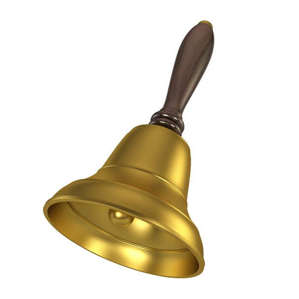 Bell with wooden handle - Foto, Imagen