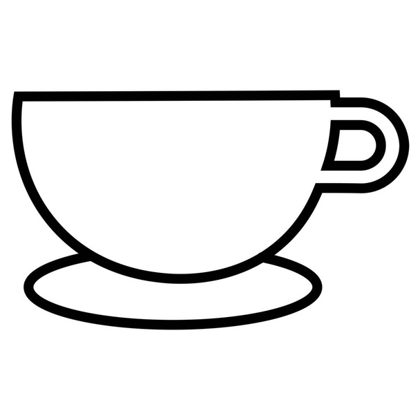розбити кухонний предмет чашки кави в стилі контур
 - Вектор, зображення