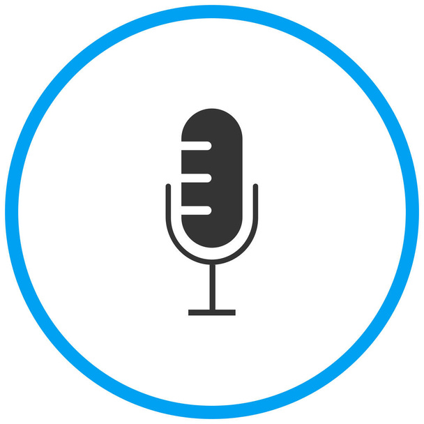 microfono microfono icona in stile solido - Vettoriali, immagini