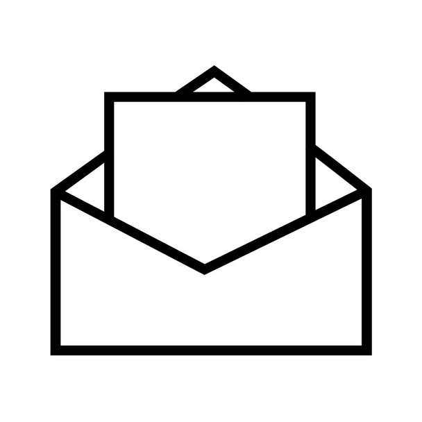 clarificación de correo electrónico de conversación icono de la bandeja de entrada en el estilo de esquema - Vector, Imagen