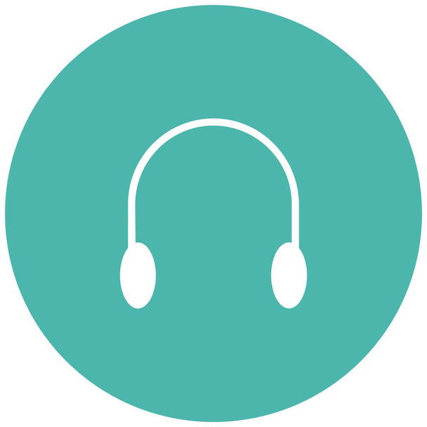 écouteurs mains libres icône casque dans le style de badge - Vecteur, image