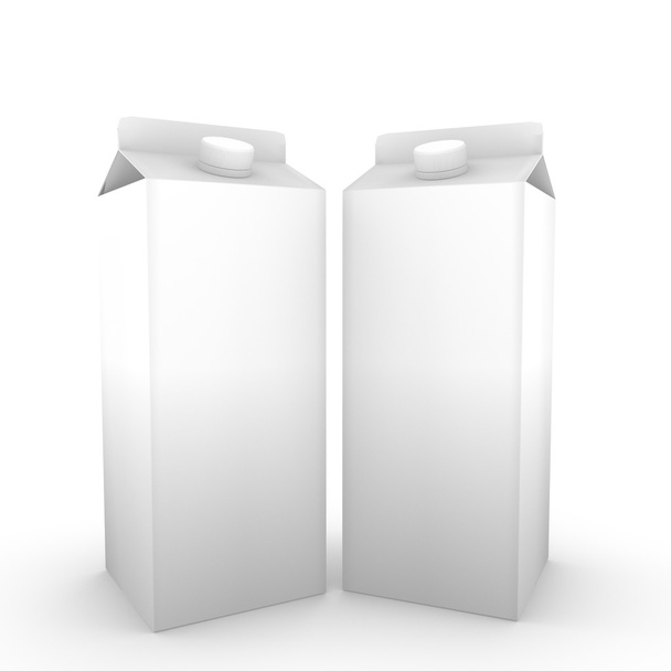 3d render of two drink packs for use as a template. - Фото, изображение